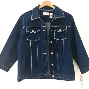 NWT Alfred Dunner Stretch Jean Jacket